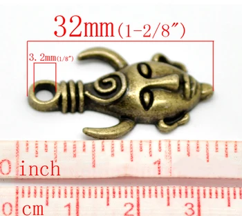 Dejlig 20PCs Antik Bronze Overnaturlige Dean ' s Demon Beskyttelse Amulet Charme Vedhæng (B21053)