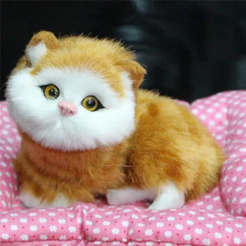 Dejlig Simulering Dyr Dukke Plys Sovende Katte Legetøj med Lyd Børn Toy Fødselsdag Gave Dukke Dekorationer udstoppet legetøj