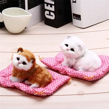 Dejlig Simulering Dyr Dukke Plys Sovende Katte Legetøj med Lyd Børn Toy Fødselsdag Gave Dukke Dekorationer udstoppet legetøj