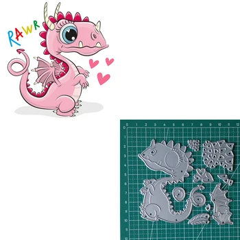 Dinosaur søde Valentine Scrapbooking Papir Die Skære Stencils Metal Craft Skære Dør Prægning For Crads Gøre 2021