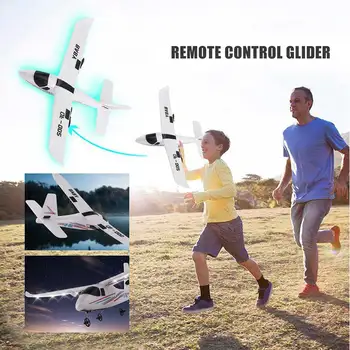 DIY samlet fjernbetjening svævefly fly kit børns legetøj gave multi-akse system, der let fører toy mini-style white