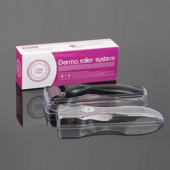 DRS Derma Roller 1200 Nåle Micro Needle Skin Care Terapi-System Homeuse Derma Roller Fjerne Mørke Rande