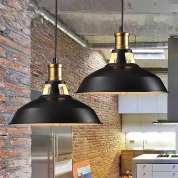 Et Sæt Af To 27*19cm Retro Industriel Stil Stue Korridor Køkken Soveværelse Lysekroner E27 Kreative Retro Lampe HWC