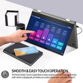 EVICIV LapDock for SAMSUNG Dex Genopladelige Bærbar Skærm har Huawei Let Projektion Partner Touchscreen-Tastatur, LCD Display, USB