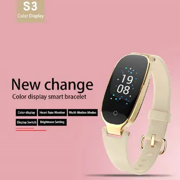Farve-Tv med S3 Smart Armbånd Fitness Armbånd pulsmåler Fitness Armbånd Band Gave til Damen til IOS Android-Telefon
