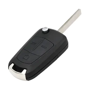 Folde flip 3 knapper fjernbetjening key fob 433Mhz med PCF7946 chip for Vauxhall-Opel Vectra C Signum 2005-2009 HU100 uncut