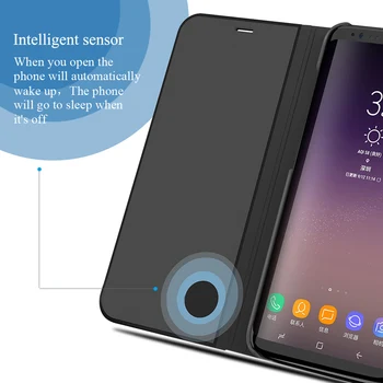 For Huawei S smart Z-Pro Plus 2018 2019 2020 Ære 10 Lite Ære Note 10 V10 Lite Flip Stå Sag Smart Klart Spejl Telefonens Cover