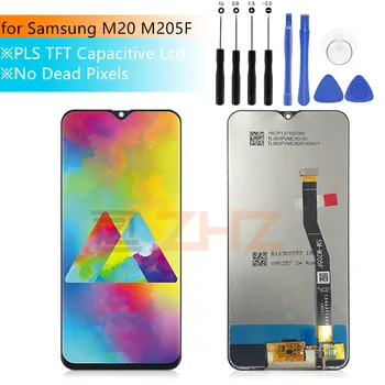 For Samsung M20 lcd-2019 SM-M205 M205F LCD-Skærm Touch screen Digitizer Assembly Erstatning Testet M20 lcd-6.3