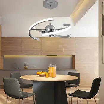Forgyldt Chrome LED Pendel Lampe Loft Hængende Lys 40W DIY Køkken Suspension Akryl Spisestue Foyer med Glans AC85-265V Armatur