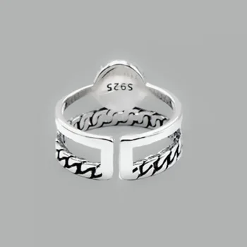 Foxanry 925 Sterling Trendy Elegante Vintage Ringe til Charme Kvinder Girl Forebygge Allergi Smykker nyankomne Tilbehør Gave