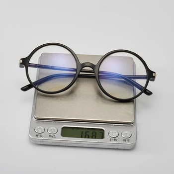 Gennemsigtige Runde Briller Ramme Kvinder, Klar Linse Nærsynethed Briller Mænd Vintage Briller Optisk Brillestel