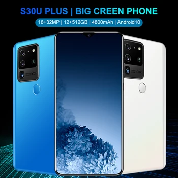 Global S30U Plus 6.8 Tommer Real 5G LAD Mobiltelefoner 12GB+512 GB Stor Hukommelse Android Smartphones MTK6889 10-Core Dual SIM Mobiltelefon