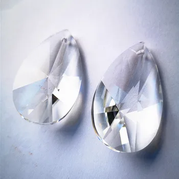 Gratis Ringe 12pcs 50mm Crystal Marquis Klart Lysekrone Facetteret Lampe Pære Form Vedhæng Diy Vindue Suncatchers For Glas Gardin