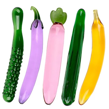 Grøntsager Glas Dildo Til Kvinder Onani Sex Toy Penis-Anal Plug Sex Toy Tune Bøsser Sex Produkt