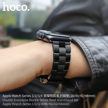 HOCO Armbånd Stål Band For Mænd Kompatibel Med Apple-Ur Serie 5 4 3 2 1 Tilbehør Adapter Til Iwatch 42mm 44mm 38mm 40mm