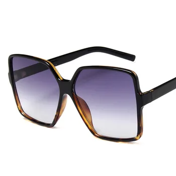 Honeyjoe Fashion Kvinder Oversizd Solbriller Gradient Plast Brand Designer Kvindelige solbriller Briller UV400 lentes de sol mujer