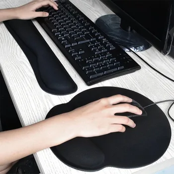 Hukommelse Skum Set non-slip Musen Pad Wrist Support & Tastatur Håndled Hvile for Kontor værdiboks til Bærbar Computer,