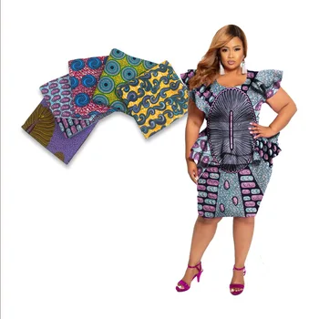 Høj Kvalitet afrikanske ankara Voks print 2020 Voks stof Hot Salg afrikanske Design Til Kvinder Kjole