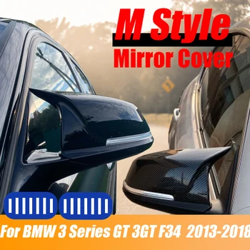 Høj Kvalitet Gloss Black Carbon Fiber Mønster M4 Stil til BMW 3-Serie GT 3GT F34 2013-2018 Rearview Spejl Cover