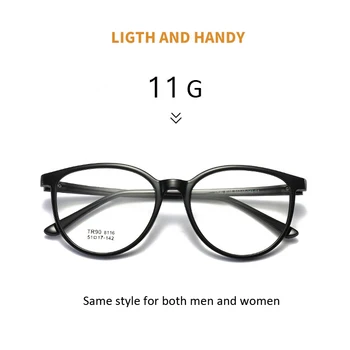 Iboode Optisk Ultralet Runde Briller Ramme TR90 Mænd og Kvinder Brand Designer Presbyopic Optiske Billeder Oculo