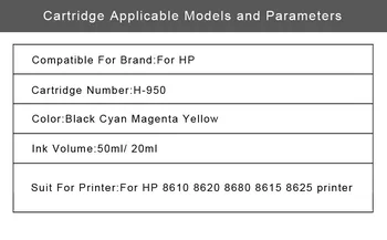 INKARENA Kompatibel Udskiftning af blækpatroner til HP 950 XL 951 XL Officejet Pro 8600 8100 8610 8680 8615 8620 8630 8660 Printer