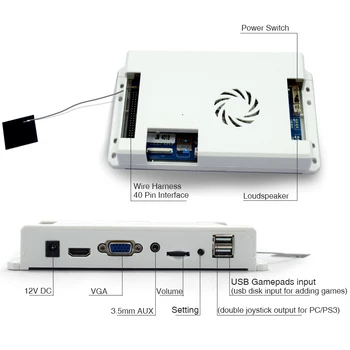 IYO Pandoras Box 3D Wifi 4018 Spil Retro Video Spil PCB Board + 2stk Gamepad + USB-Splitter+ HDMI-Kabel - + Power Adapter Sæt