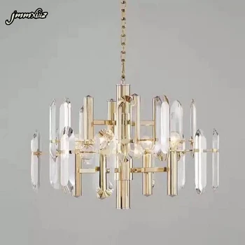 Jmmxiuz moderne minimalistisk lys luksus nye designer-stue spisestue luksus villa metal krystal lysekrone