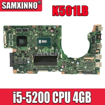 K501LB i5-5200 CPU, 4GB RAM GT940M/REV2.0 2G Bundkort Para ASUS K501LB A501L K501L K501LB K501LX Laptop bundkort Bundkort