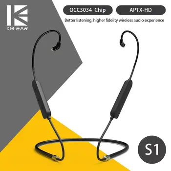 KBEAR S1 Bluetooth-5.0 Sport Bluetooth Opgradere Kabel-Trådløst Headset Mate for KBEAR KS2 KB04 KB06 TRI I3