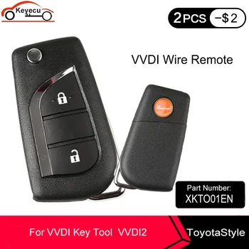 Keyecu XHORSE XKTO01EN for Toyota Type Universal Fjernbetjening Key Fob 2-Knappen for VVDI vigtigt Redskab VVDI2 (engelsk Version)