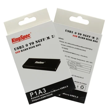 KingSpec 6 gbps USB 3.0 NGFF M. 2 SSD Harddisk Box Ekstern HDD Kabinet Tilfældet For 2242 2280 2260 Spec Gratis Fragt Ny
