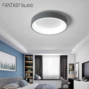 Klassisk Loft lampe Moderne led-loftsbelysning til stue, Soveværelse, arbejdsværelse Korridor Grå eller Hvid Farve Belysning Lys
