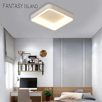 Klassisk Loft lampe Moderne led-loftsbelysning til stue, Soveværelse, arbejdsværelse Korridor Grå eller Hvid Farve Belysning Lys