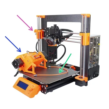 Klon Prusa i3 MK3S Printeren Komplet Kit Med MMU2S Komplet Kit Multi Materiale 2S Upgrade Kit 3D printer DIY MK2.5/MK3/MK3S