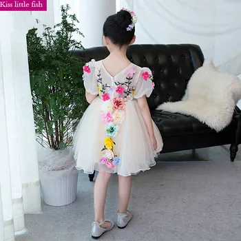 KSL168 Gratis fragt nye piger festspil kjoler, bold kjoler for piger blomst pige kjoler