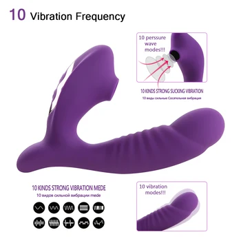 Kvinder Klitoris Sugende Vibrator 10 Frekvens Oral Sugning G Spot Klitoris Stimulator Vibrerende Vagina Massageapparat Erotisk Sexlegetøj
