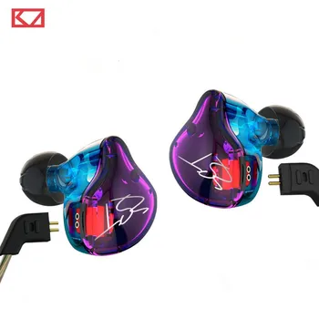 KZ ZST Farve Balanced Armature+Dynamic Hybrid Dual Driver HIFI Hovedtelefoner Øretelefoner Bas Headset In-ear Hovedtelefoner Med Mikrofon