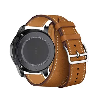 Lang læder band for Huawei GT 2 ære magic rem galaxy se 46mm S3 ral tid Ticwatch S S2 1 amazfit 1 2 3 tempo 22mm