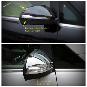 Lapetus bakspejlet Beskyttelse Cap Cover Trim Passer Til Mercedes Benz V Klasse V260 W447 - 2017 / Chrome Carbon Fiber ABS