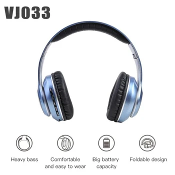 LED Bluetooth-5.0 Trådløse Hovedtelefoner Bluetooth Hovedtelefoner Stereo Bas Sport Over Ear støjreducerende Hovedtelefoner