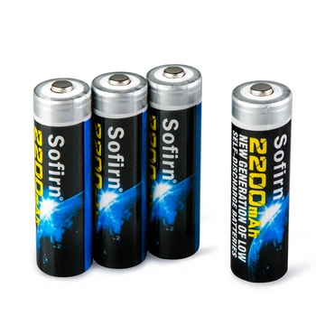 LED lommelygte AA NiMh-2200mAh Genopladelige Batterier med 1100 Cyklus, Høj Kapacitet Precharged Batteri 4 Pack Eco-friendly