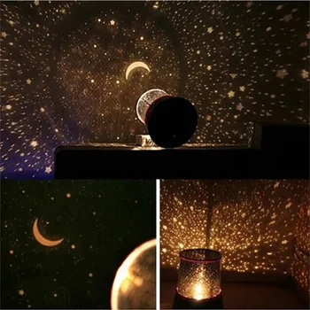 LED Nat Lys Projektor stjernehimmel Stjernede månen Master børn Børn Baby Sove Romantisk farverige Led Projektion lampe L4