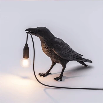 LED væglamper Fugl væglamper til Hjem Stue, Soveværelse Dekoration Lampe Væg Sconce Lys Armatur Harpiks Krage Bruser Bird Lampe