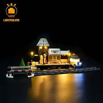 LIGHTAILING Led-Belysning Kit Til Ægte Kreativ Serie Vinter Village Station byggesten Kompatibel Med Model 10259