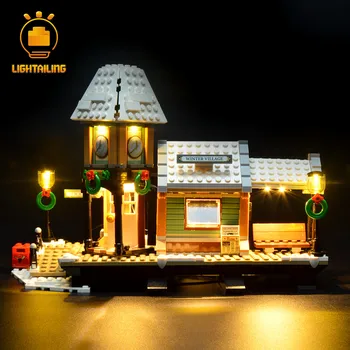LIGHTAILING Led-Belysning Kit Til Ægte Kreativ Serie Vinter Village Station byggesten Kompatibel Med Model 10259