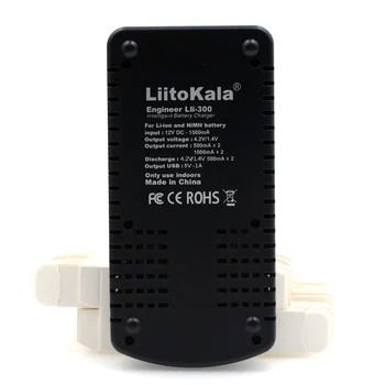 LiitoKala lii-300 LCD-18650 Batteri Oplader lii300 For 18650 26650 14500 10440 17500 1,2 V AA AAA Ni-MH-Batteri Tilbage