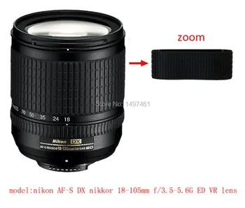 Linsen Zoom Gummi Ring/Gummi Grip Reparation Succedaneum Til Nikon AF-S DX NIKKOR 18-105mm F/3.5-5.6 G ED VR-objektiv