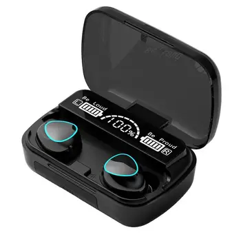 M10 TWS Trådløse Bluetooth 5.1 Hovedtelefoner Stereo Stereo Trådløse Øretelefoner IPX7 Vandtæt Sport Earbuds Touch Bluetooth-Headset