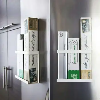 Magnetisk Adsorption Køleskab Opbevaring Holder Køkken Papir Håndklæde Hylde Multifunktion Køleskab Side Vægbeslagene Organizer