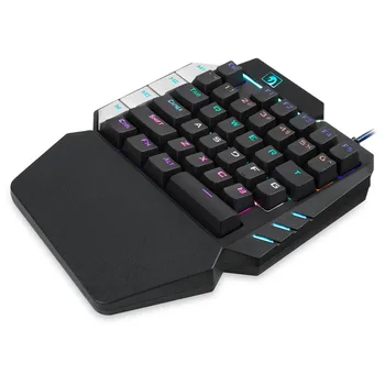 Mekaniske Tastatur med Én Hånd Mekanisk Føler Gaming Tastatur Farverige LED Smart Telefon, Computer Mini Tastatur til Mobiltelefon Gamer